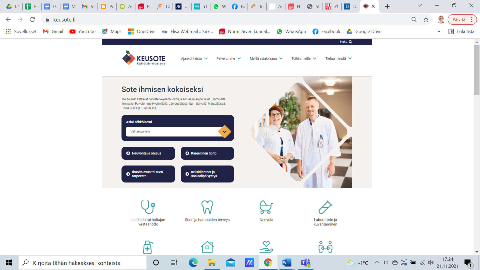 Keusoten valtuusto hyväksyi palvelujen verkostosuunnitelman vuosille 2022-2024