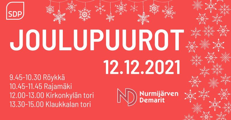 Puurokiertue 12.12.2021 Nurmijärven taajamissa