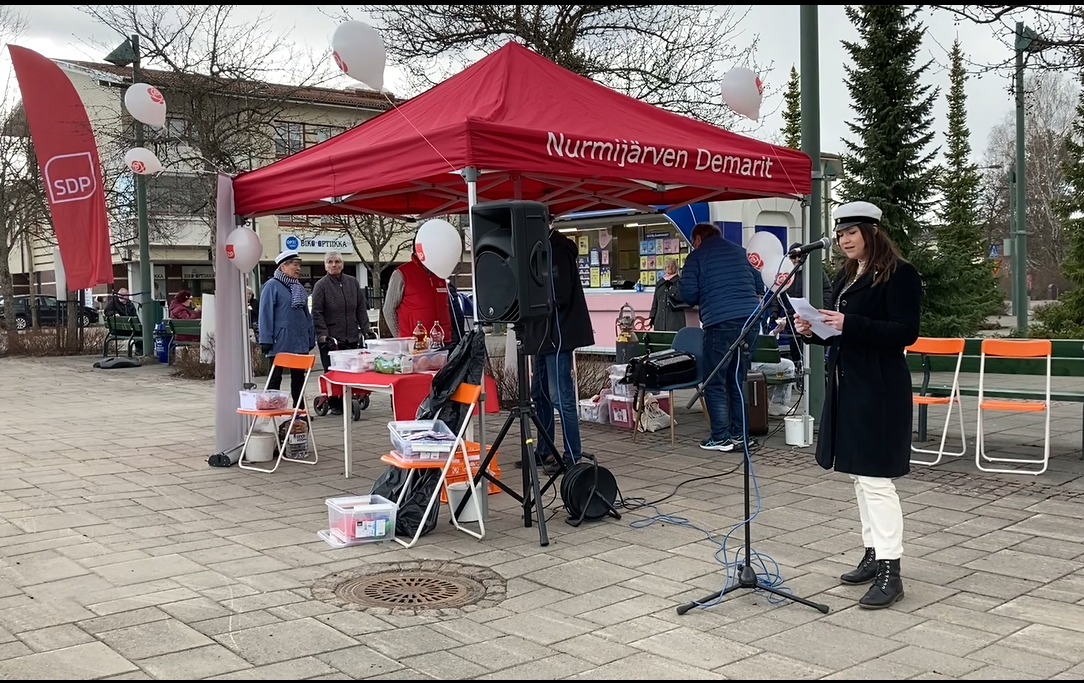 Nurmijärven vappu: Maria Luoma ja Antti Lindtman korostivat solidaarisuutta ja yhtenäisyyttä