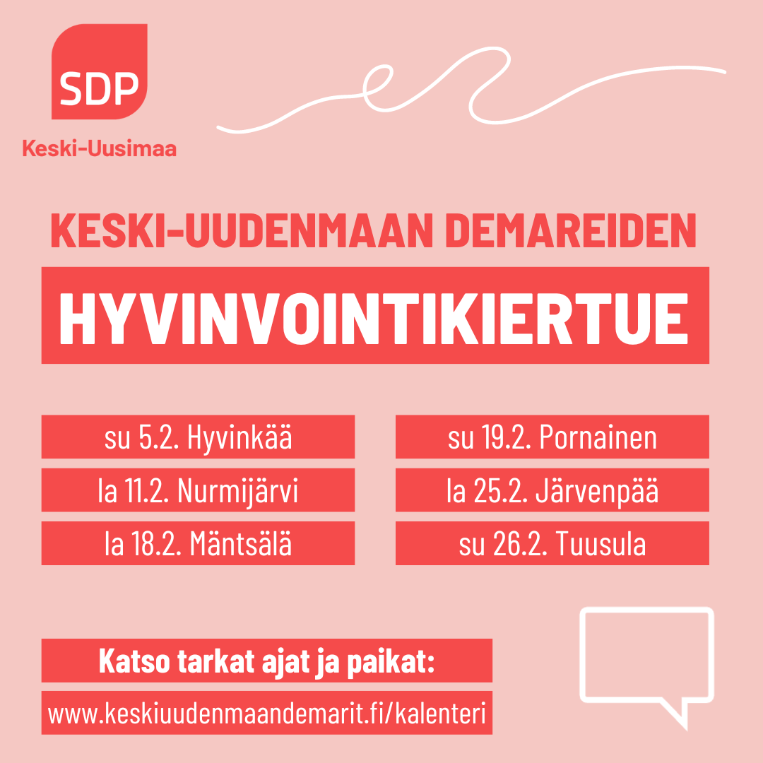 Hyvinvointikiertue Nurmijärven kirkonkylällä 11.2.2023 klo 14 – mukana myös Perttulan VPK